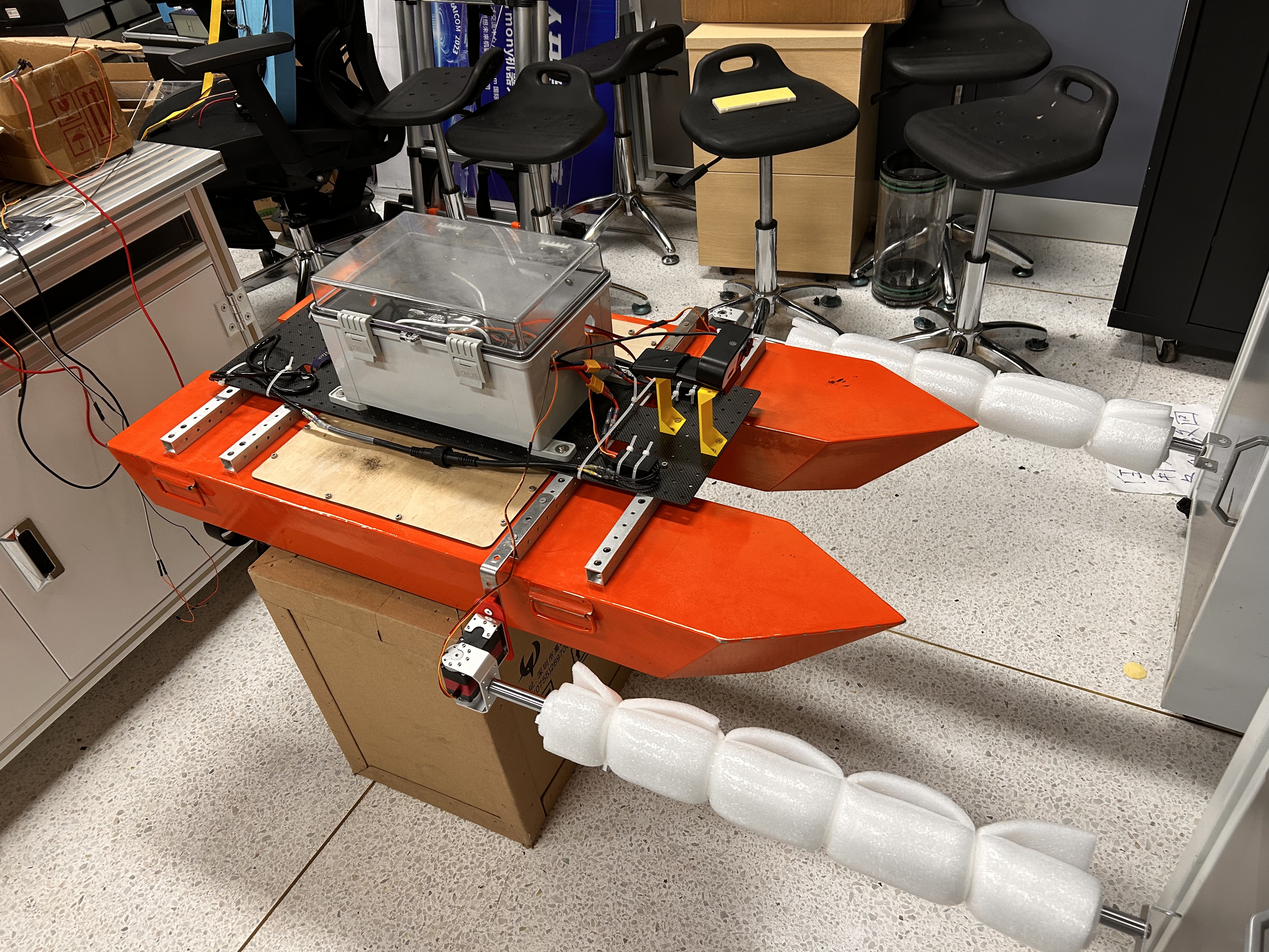 Design of Automatic Surface Water Cleaning Unmanned Boat